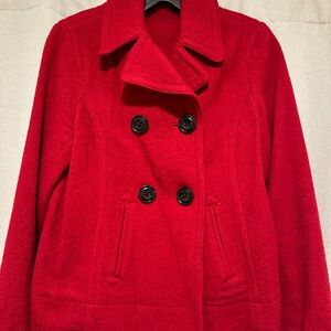 GAP Red Double-Breasted Women's Coat